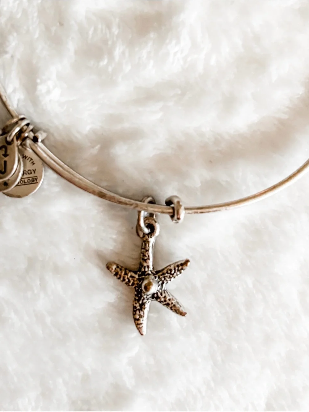 Alex and Ani Starfish Charm Bangle Bracelet - Silver